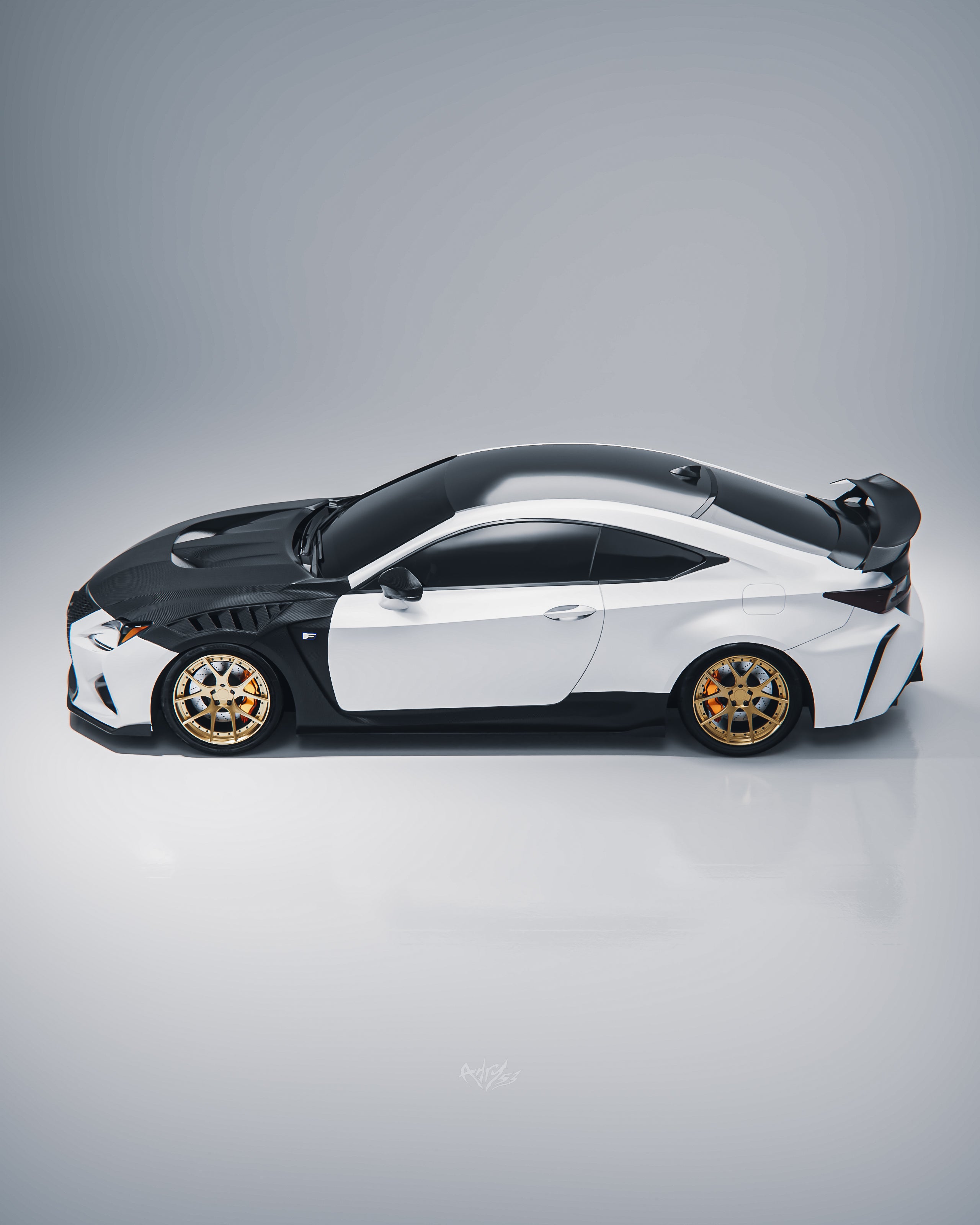 SPMS X ACE COMPOSITES LEXUS RCF CARBON FIBER SIDE SKIRTS