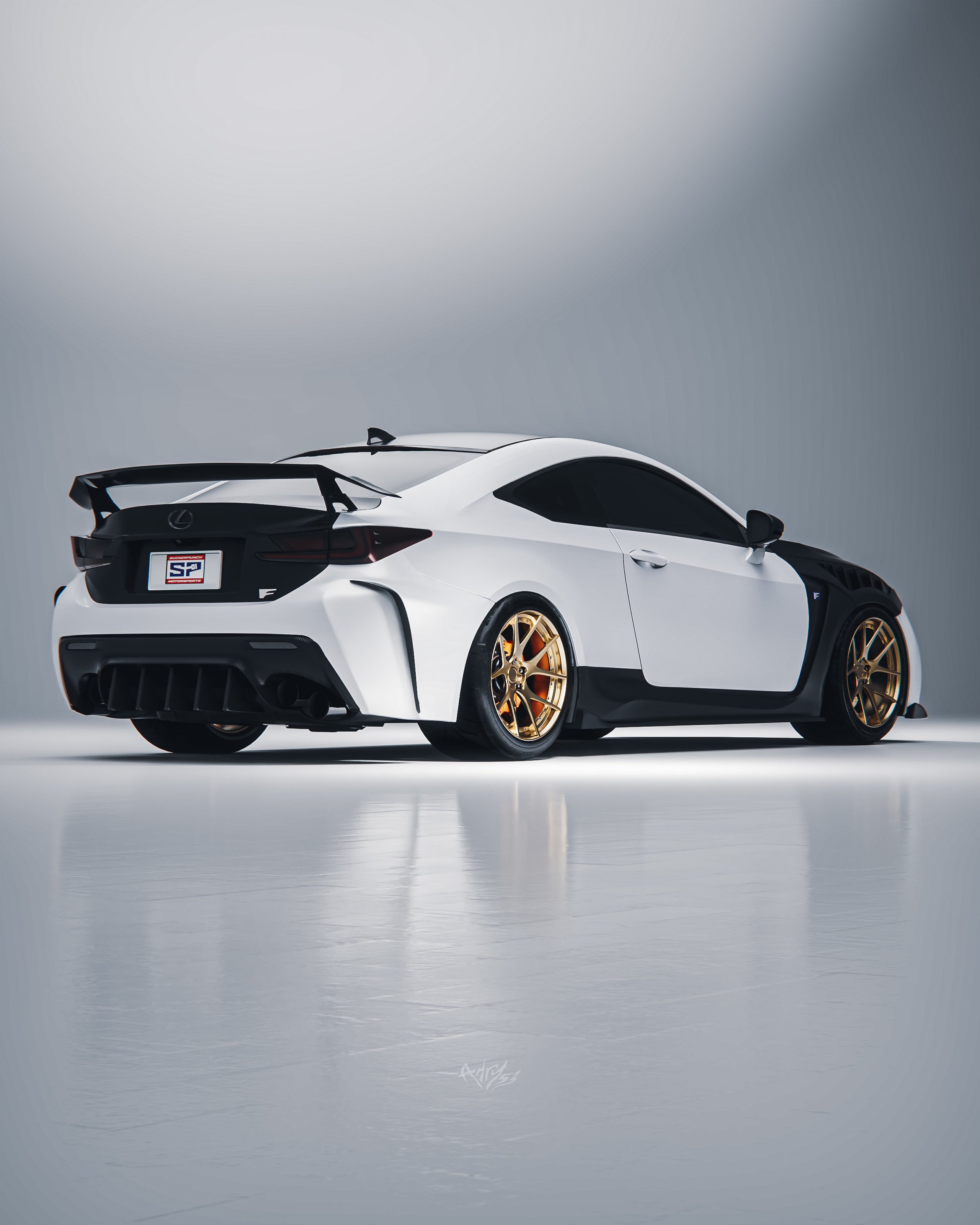 SPMS X ACE COMPOSITES LEXUS RCF CARBON FIBER SIDE SKIRTS