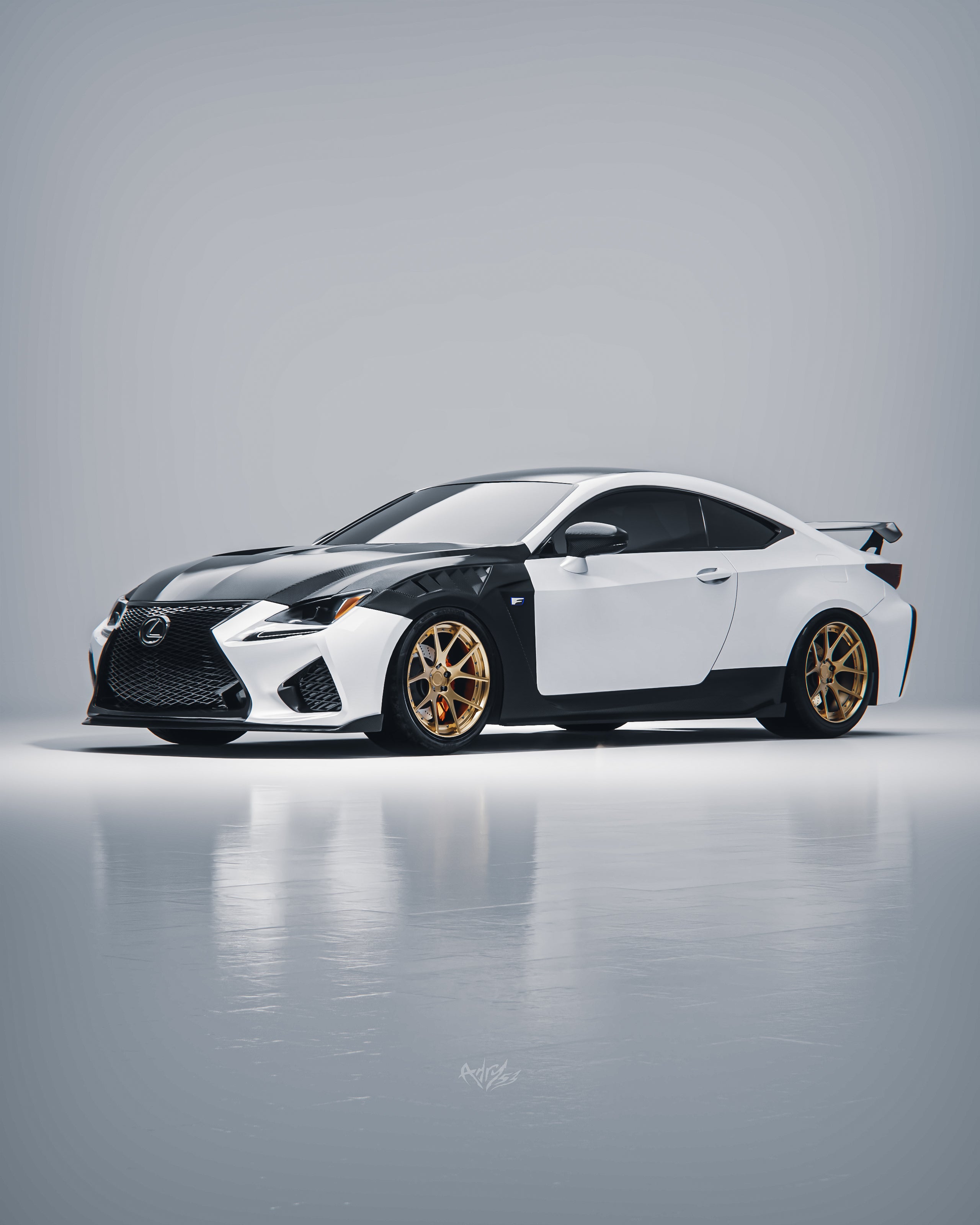SPMS X ACE COMPOSITES LEXUS RCF CARBON FIBER SIDE SKIRTS